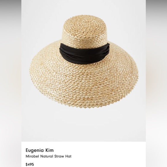Eugenia Kim Woven Straw Hat with Black Band - Picture 1 of 6